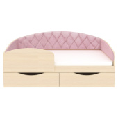 Кровать односпальная Беллуччи с каретной стяжкой