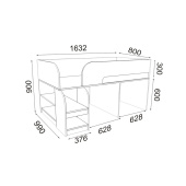 Кровать чердак Астра 9/7