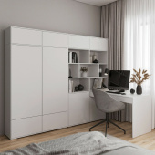 Стол письменный со стеллажом и шкафом 2400