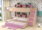 Трехъярусная кровать Голден Кидс 10.1 