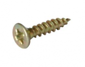 Саморез 3,5х16мм (3800шт) с потайной головкой, крест, цинк желтый