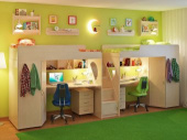 Детская стенка Л-14 с полками 80х190