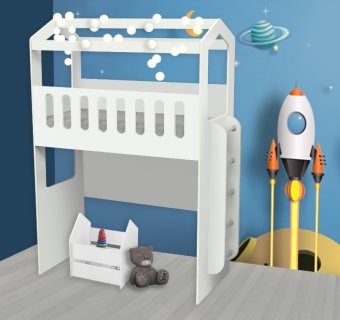 Кровать чердак с нишей ДС-28