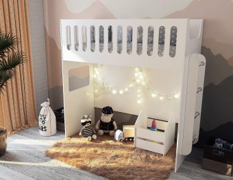 Кровать чердак с нишей ДС-27