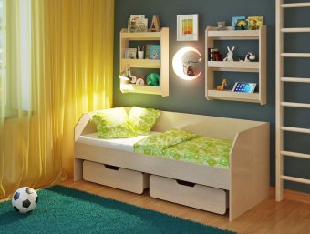Детская кровать Л-13.1 с полками